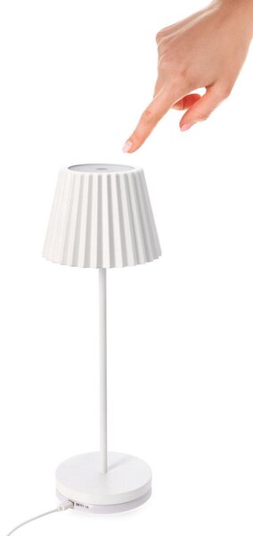 Lampada da Tavolo Ø12,5x36 cm in Metallo Artika Bianca