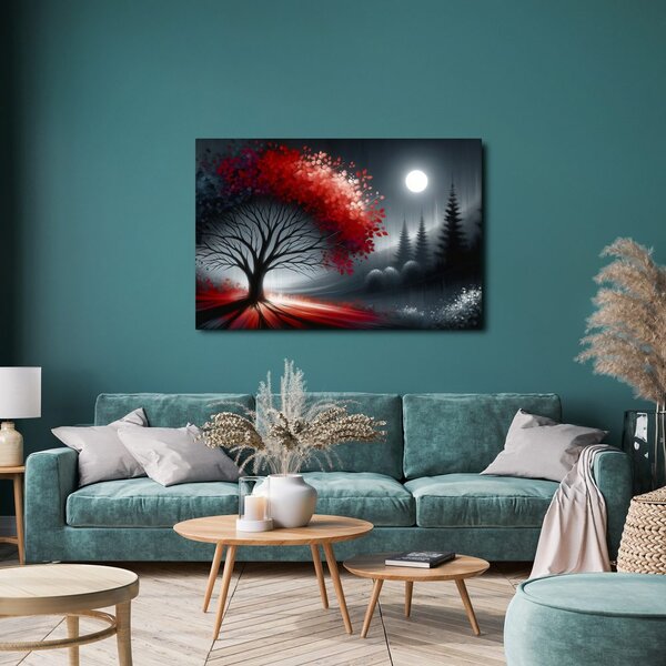 Quadro su tela – Albero della vita sotto la luna
