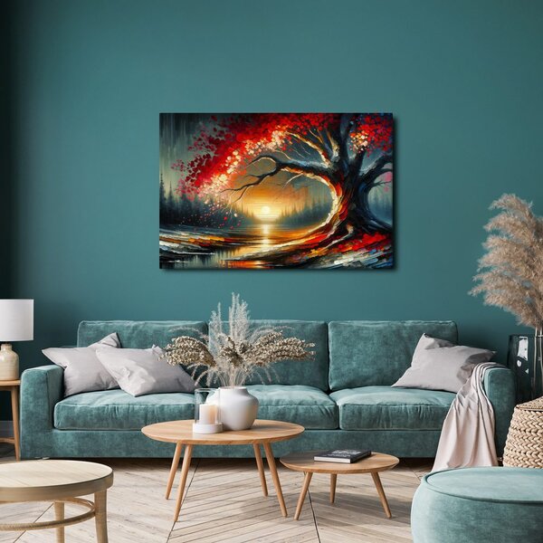 Quadro su tela – Albero della vita al tramonto