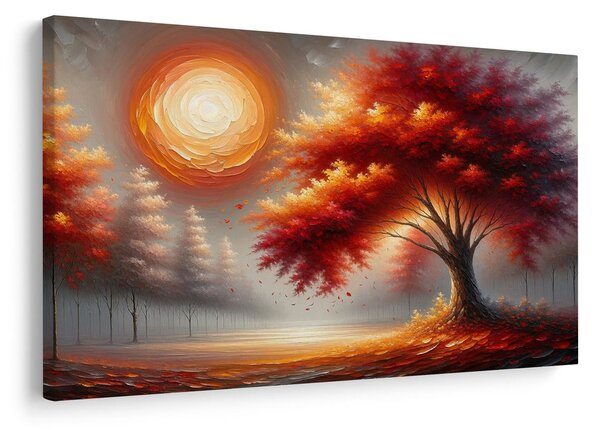 Quadro su tela – Albero della vita infuocato al sole autunnale