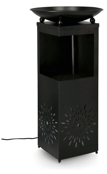 Fontana con Led 40,5x40,5x78 cm in Metallo Yuki Nera