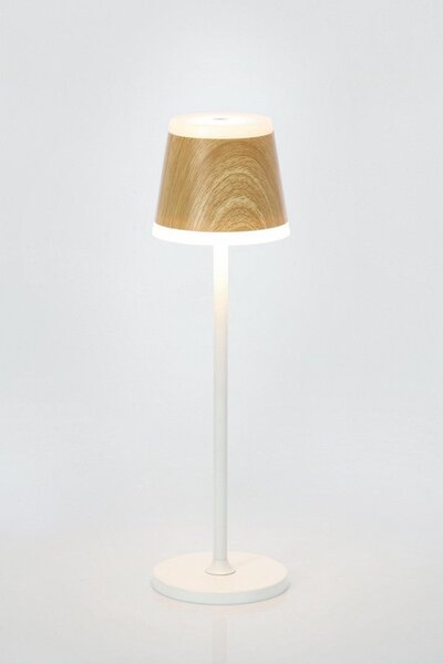 Lampada da Tavolo Ø11x38,5 cm in Metallo Klara Bianca