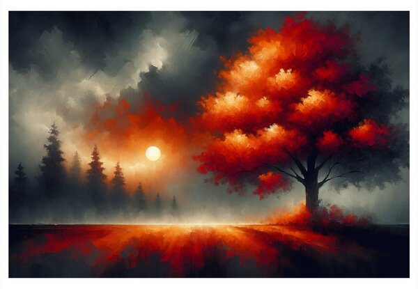 Quadro su tela – Albero della vita nella nebbia