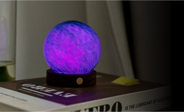 Decorazione luminosa colore naturale scuro con ricarica USB ø 8 cm Galaxy Breeze – Gingko