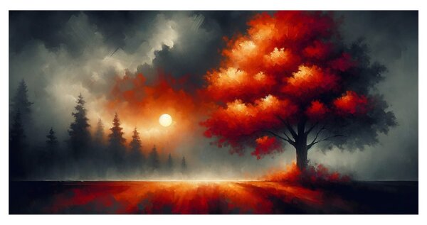 Quadro su tela – Albero della vita al tramonto