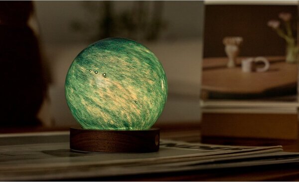 Decorazione luminosa colore naturale scuro con ricarica USB ø 8 cm Galaxy Breeze – Gingko