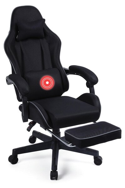 Sedia da gaming con poggiapiedi e funzioni regolabili