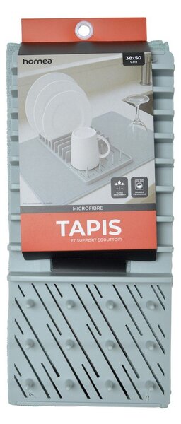 Tappetino scolapiatti azzurro in plastica 50x38 cm – Homéa