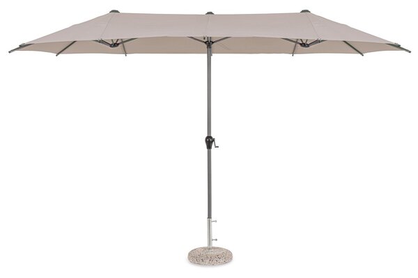 Ombrellone da Giardino 400x200x236 cm in Acciaio Brasil Tortora