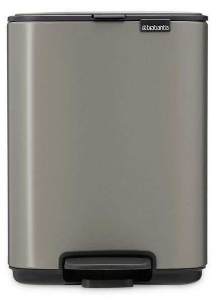 Cestino per la spazzatura grigio in acciaio con pedale 4 l Bo – Brabantia