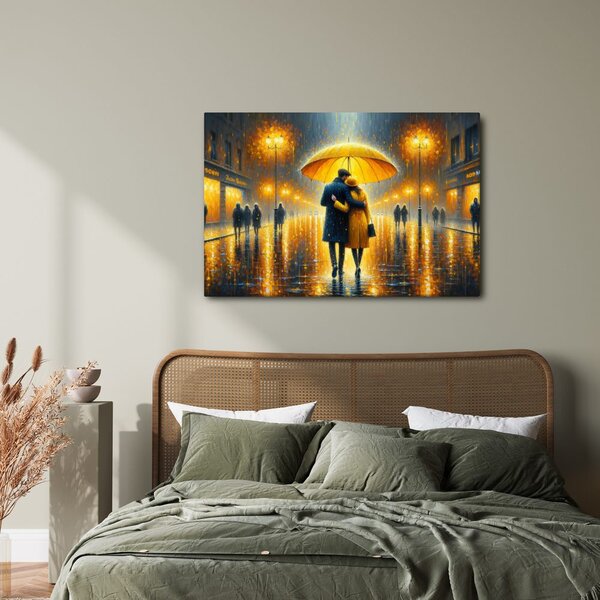 Quadro su tela – Romanticismo sotto l'ombrello