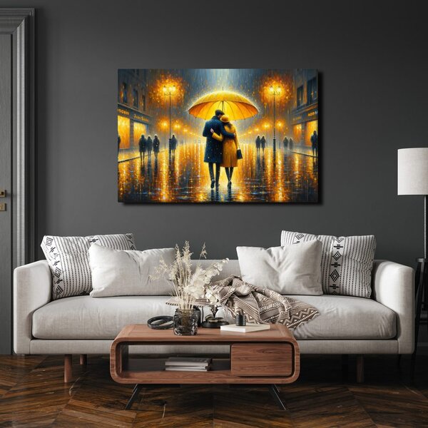 Quadro su tela – Romanticismo sotto l'ombrello