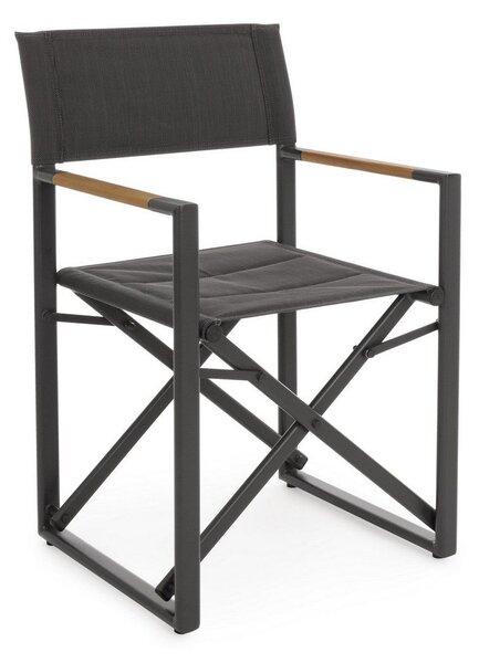 Set 2 Sedie Pieghevoli da Regista 51x54x86 cm in Alluminio Lagun Antracite