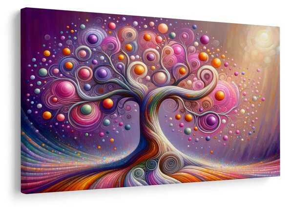 Quadro su tela – Albero della vita magico a colori