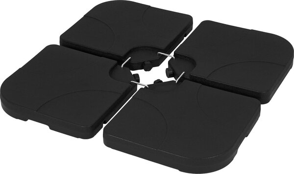ML-Design Supporto per ombrellone in 4 parti, peso dell'ombrellone, piastre di zavorramento per supporto per ombrellone a braccio laterale Croce di base 60 litri/80 kg riempibile con acqua o sabbia