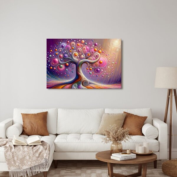 Quadro su tela – Albero della vita magico a colori