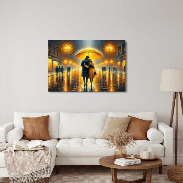 Quadro su tela – Romanticismo sotto l'ombrello