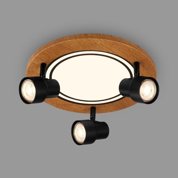 Brilo - Lampada LED da soffitto 12W/230V + 3xGU10 9W 3000K