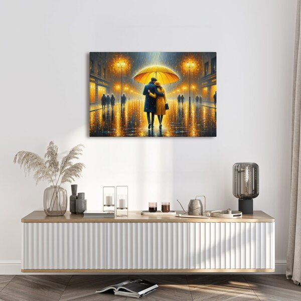 Quadro su tela – Romanticismo sotto l'ombrello