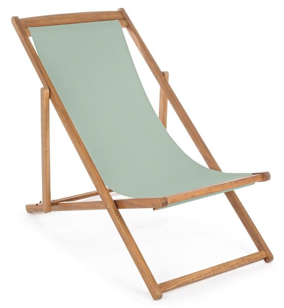 Set 4 Sedie Sdraio Reclinabile Pieghevole 60x106x88 cm in Legno Relax Noemi Salvia