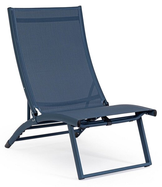Set 2 Poltrone da Giardino 53x166,5x90 cm in Alluminio Taylor Navy