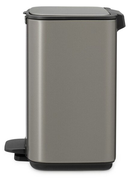 Cestino per la spazzatura grigio in acciaio con pedale 4 l Bo – Brabantia
