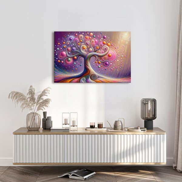 Quadro su tela – Albero della vita magico a colori