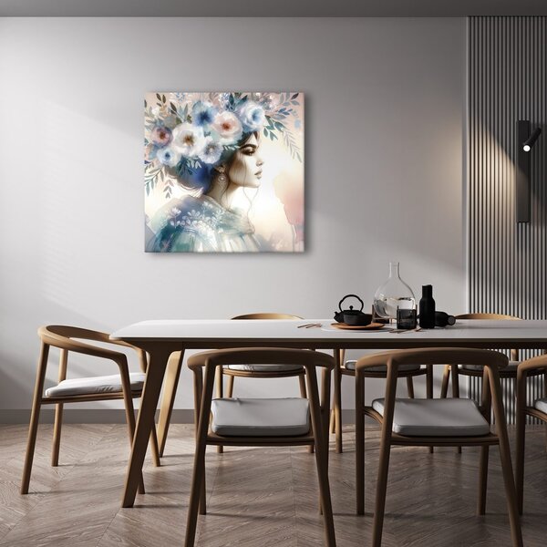Quadro su tela – Ritratto delicato ad acquerello
