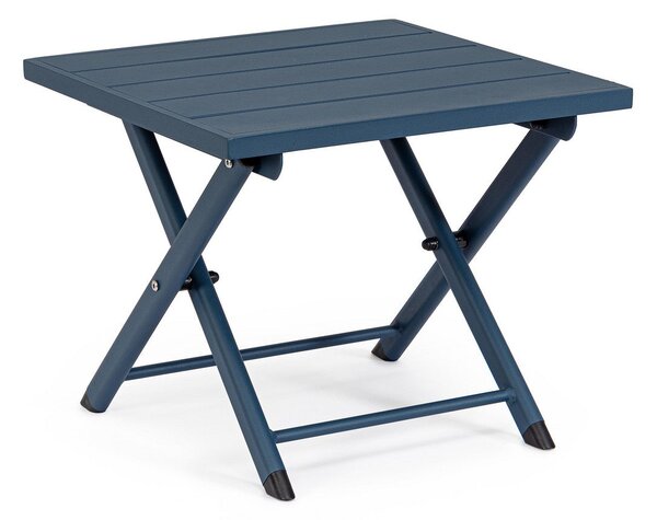 Tavolino da Salotto 44x43x36 cm in Alluminio Taylor Navy