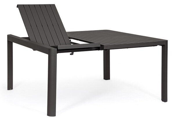 Tavolo Allungabile da Giardino 149x97/149x77.5 cm in Alluminio Kiplin Antracite