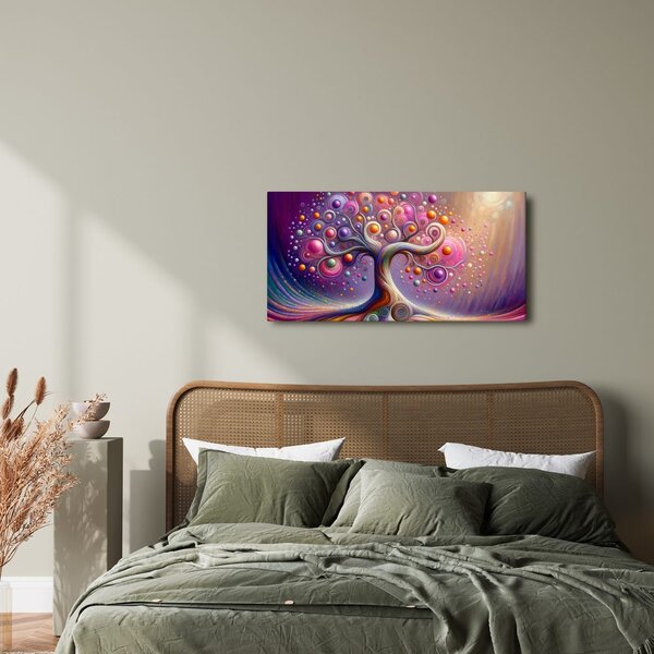 Quadro su tela – Albero della vita colorato in vortice