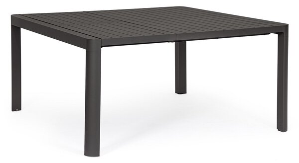 Tavolo Allungabile da Giardino 149x97/149x77.5 cm in Alluminio Kiplin Antracite