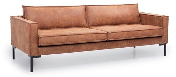 Divano in similpelle marrone 216 cm Rate - Scandic