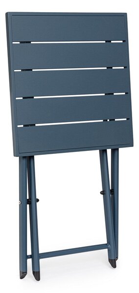Tavolino da Salotto 44x43x36 cm in Alluminio Taylor Navy