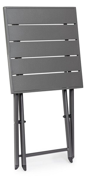 Tavolino da Salotto 44x43x36 cm in Alluminio Taylor Grigio Scuro