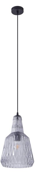 Lampada a sospensione Lindby Belarion, grigio, 1 luce, vetro, Ø 23 cm