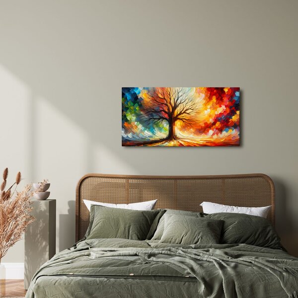 Quadro su tela – Albero della vita dei sogni colorato