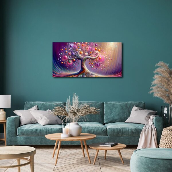 Quadro su tela – Albero della vita colorato in vortice