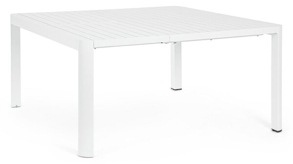 Tavolo Allungabile da Giardino 149x97/149x77.5 cm in Alluminio Kiplin Bianco