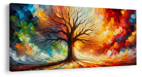 Quadro su tela – Albero della vita dei sogni colorato