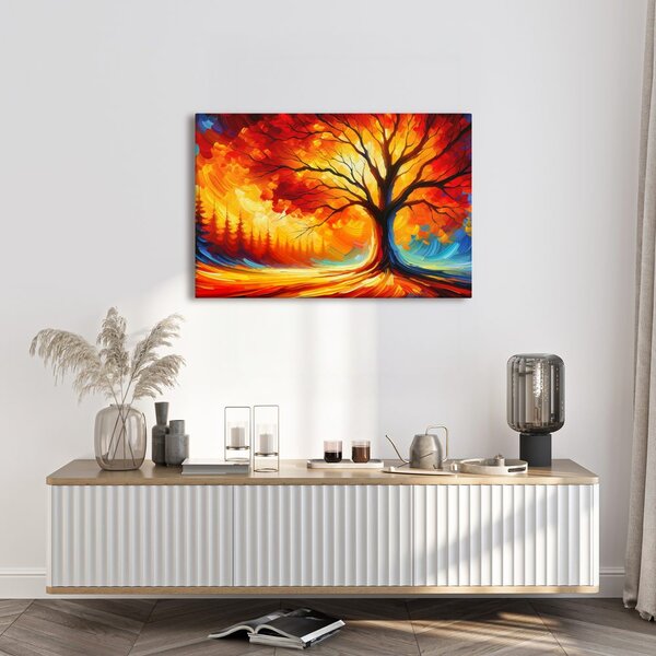 Quadro su tela – Albero della vita in fiamme