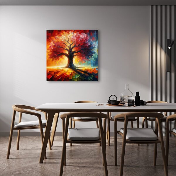 Quadro su tela – Albero della vita nella luce infuocata