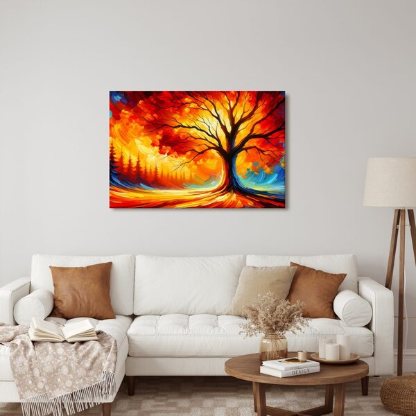 Quadro su tela – Albero della vita in fiamme