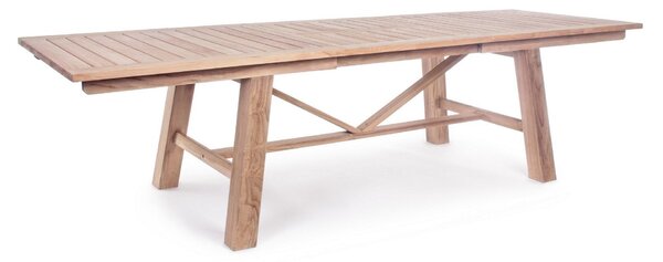 Tavolo Allungabile da Giardino 220/300x100x77.5 cm in Legno Teak Maryland Natural