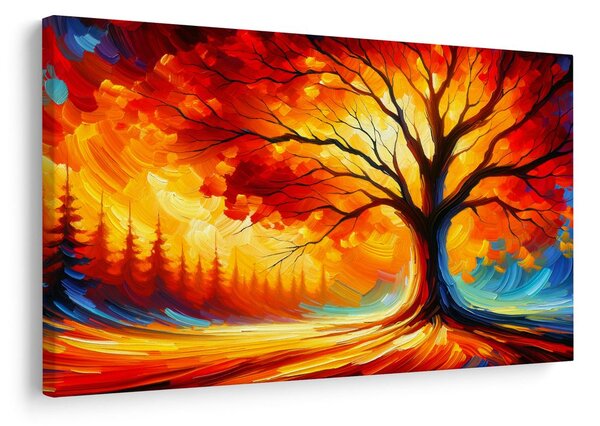 Quadro su tela – Albero della vita in fiamme