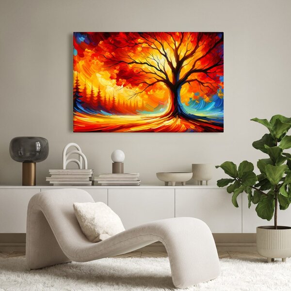 Quadro su tela – Albero della vita in fiamme