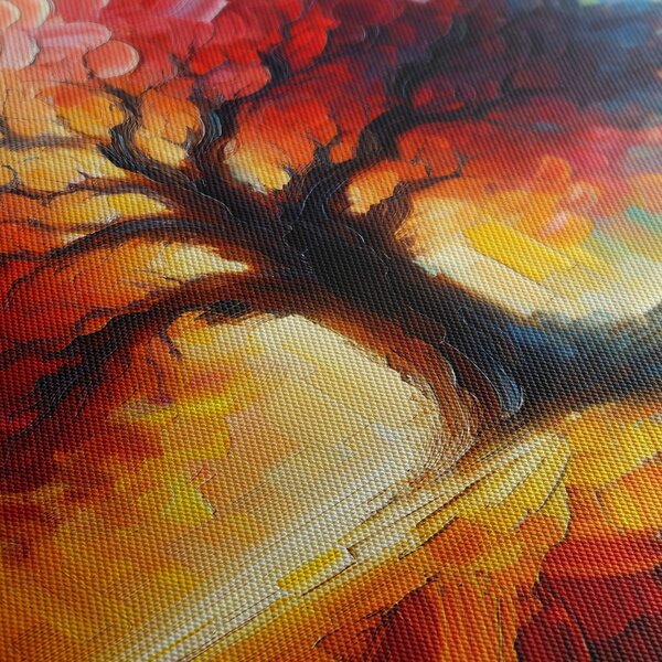 Quadro su tela – Albero della vita nei colori dell'arcobaleno
