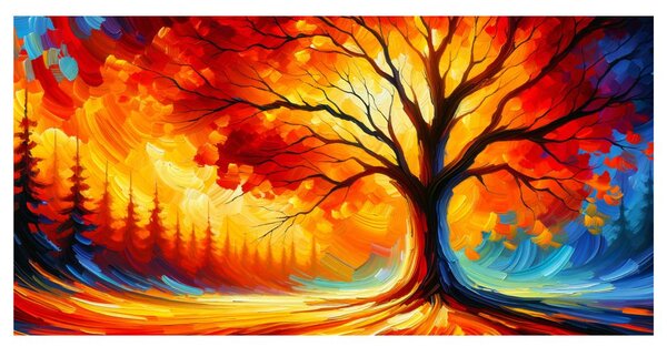 Quadro su tela – Albero della vita autunnale