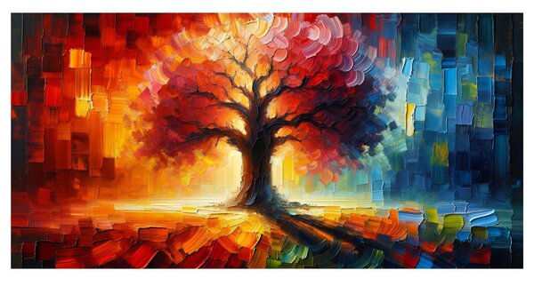 Quadro su tela – Albero della vita autunnale luminoso