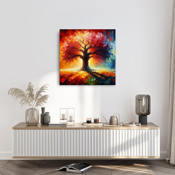 Quadro su tela – Albero della vita nella luce infuocata